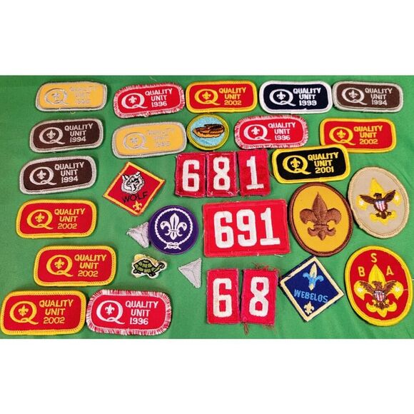 Other - Vtg Lot Boy Scout Patches Webelos Wolf BSA 1994-2002 Quality Unit Embroidered